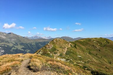 Das Kreuz der Allerleigrubenspitze steht mitten am Kamm – und eigentlich bei der Hirschgrube… | © TVB Wipptal | Judith Hammer