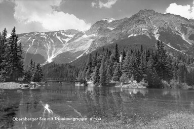 Obernberger See mit Seekapelle 1961 | © Risch-Lau Vorarlberger Landesbibliotheken